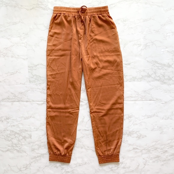 Drawstring High Waisted Joggers